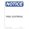 Signmission OSHA Notice, 5" Height, Pool Electrical Sign, 5" X 3.5", Portrait OS-NS-D-35-V-17680 - alternate 1
